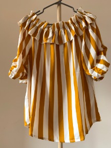 Striped frill top