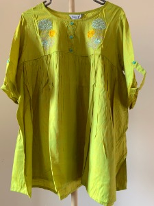 Embroidered green tunic