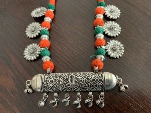 Orange and green necklace