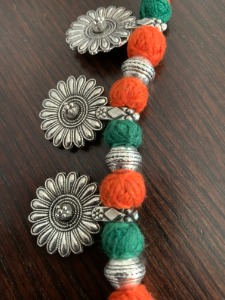 Orange and green necklace